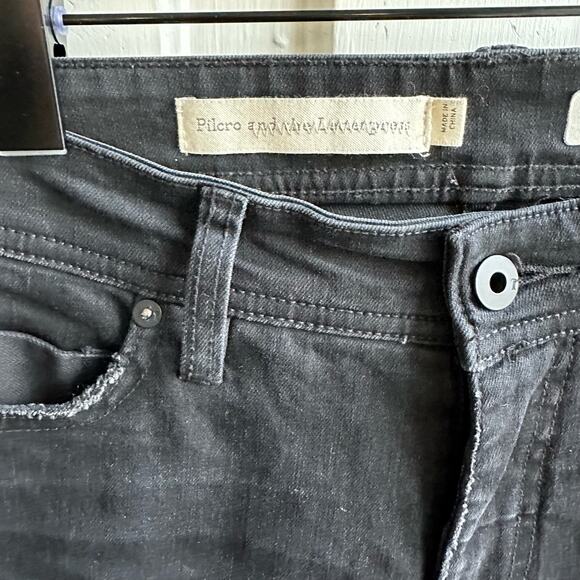 Anthropologie Pilcro Mid-Rise Slim Straight Jeans Jewel Embellished - Picture 5 of 12